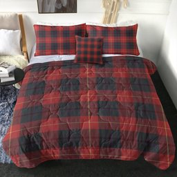 ScotsTee Shop Scottish Douglas of Roxburgh Weathered Clan Crest Tartan Plaid Comforter Set