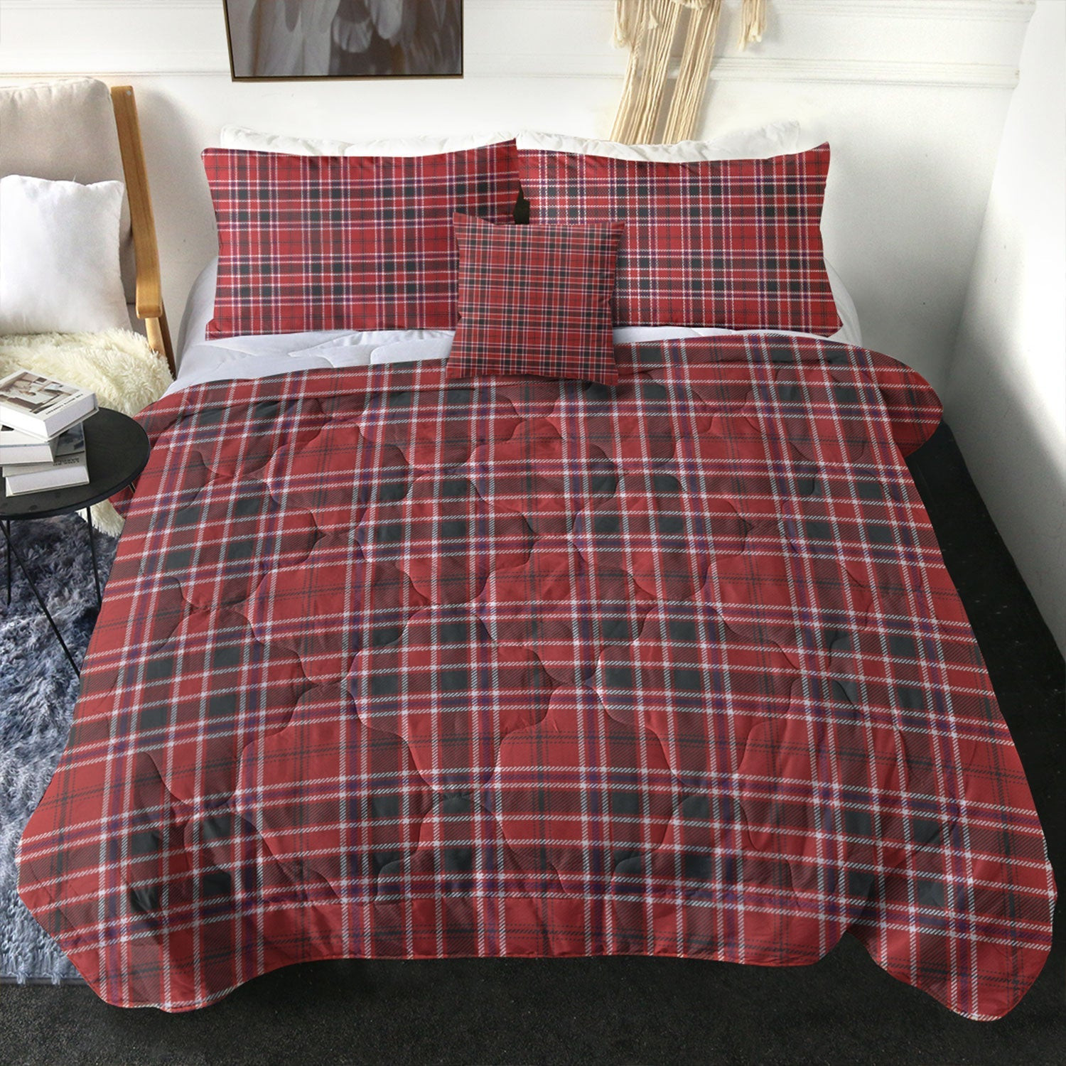 ScotsTee Shop Scottish MacDonald of Lochmaddy (Donald of Loch Mhaddy) Weathered Clan Crest Tartan Plaid Comforter Set