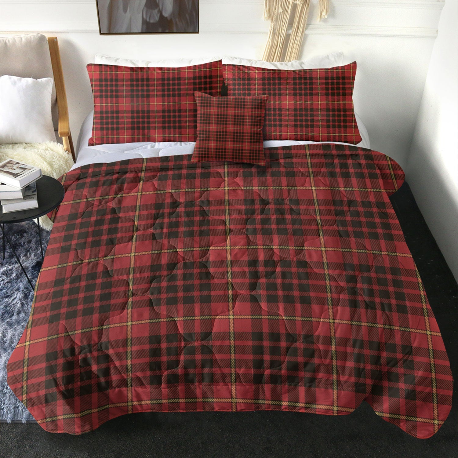 ScotsTee Shop Scottish MacDonald of Ardnamurchan (Donald of Ardnamurchan) Weathered Clan Crest Tartan Plaid Comforter Set