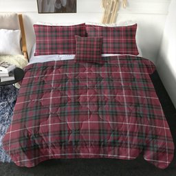 ScotsTee Shop Scottish Hunter of Bute (Michael Maroon) Weathered Clan Crest Tartan Plaid Comforter Set