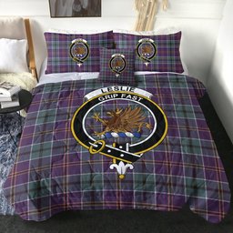 ScotsTee Shop Scottish Leslie of the Hebrides Weathered Clan Crest Tartan Plaid Comforter Set