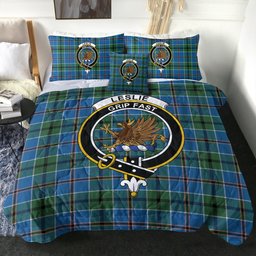 ScotsTee Shop Scottish Leslie of the Hebrides Ancient Clan Crest Tartan Plaid Comforter Set