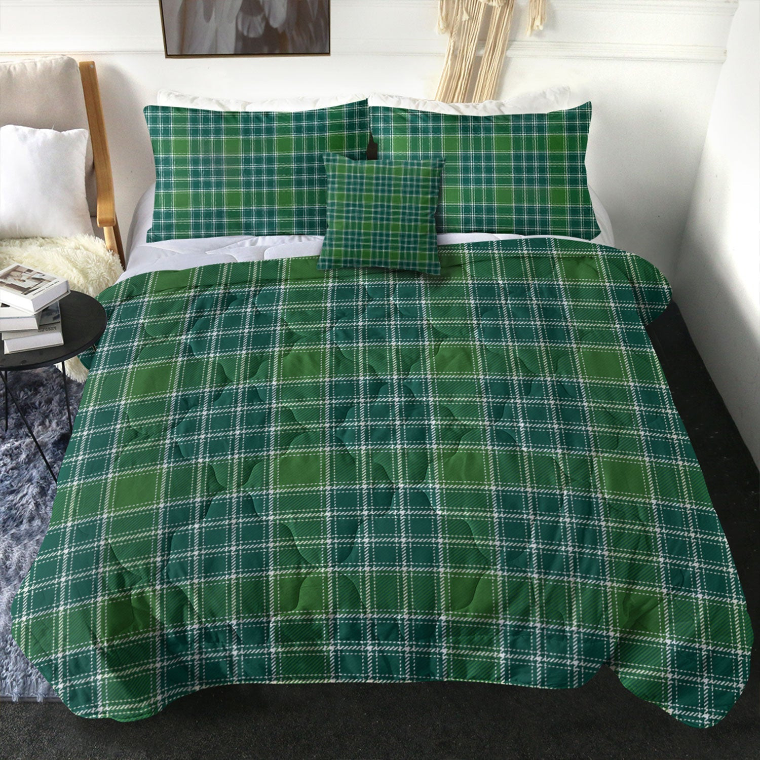 ScotsTee Shop Scottish MacDonald Lord of the Isles; Hunting Ancient Clan Crest Tartan Plaid Comforter Set