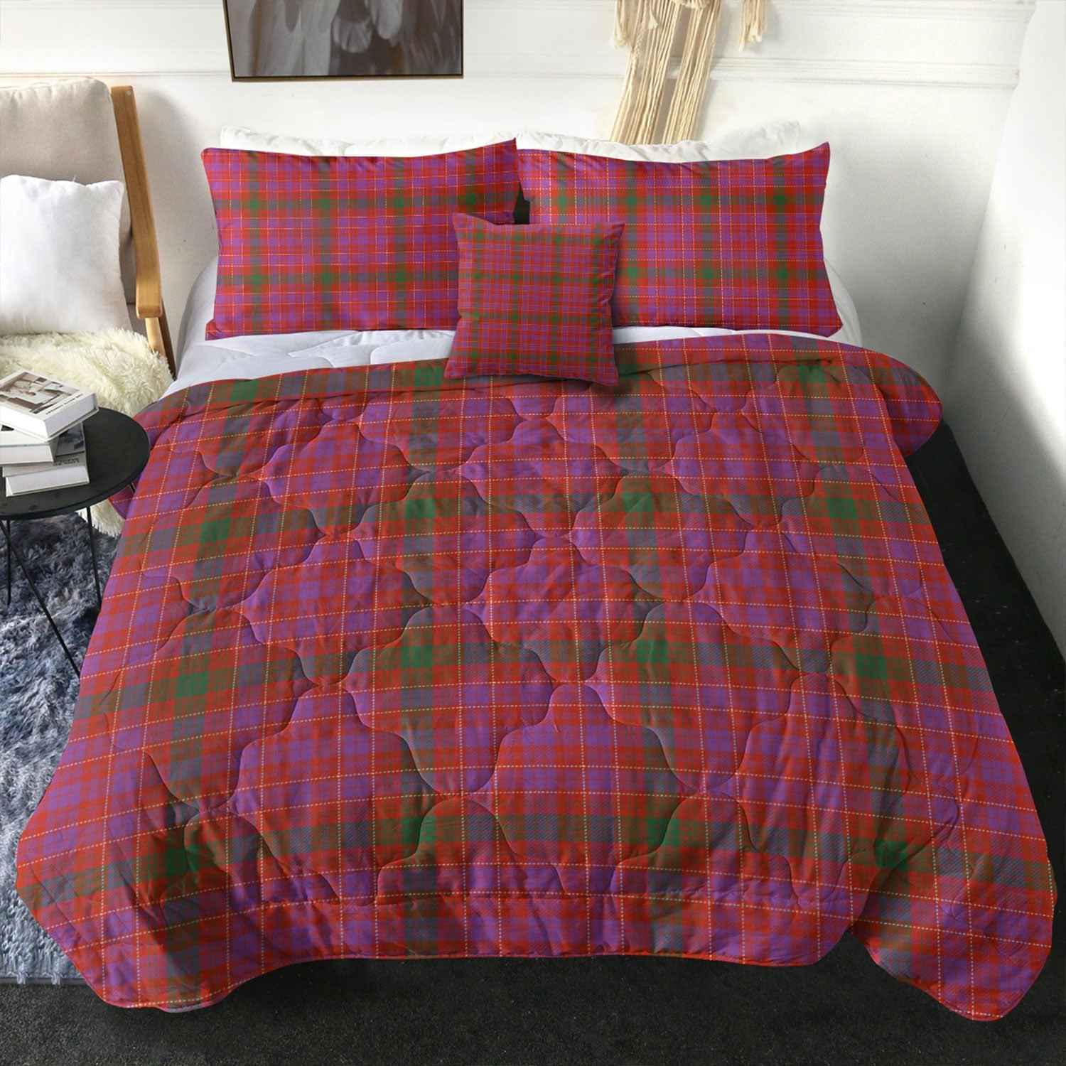 ScotsTee Shop Scottish Lumsden of Clova Ancient Clan Crest Tartan Plaid Comforter Set