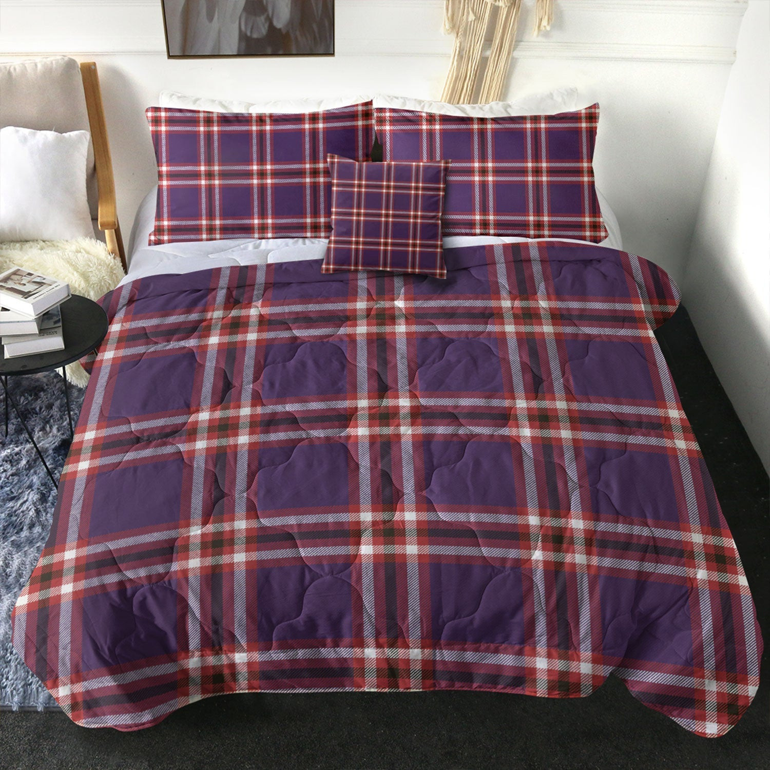ScotsTee Shop Scottish Laing of Archiestown (Lang of Archiestown) Weathered Clan Crest Tartan Plaid Comforter Set