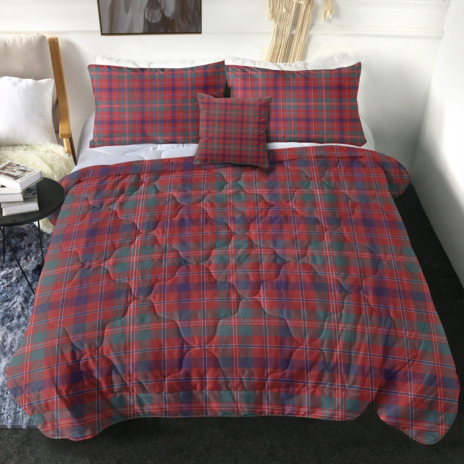 ScotsTee Shop Scottish MacDonald of Glenaladale (Donald of Glenaladale) Weathered Clan Crest Tartan Plaid Comforter Set