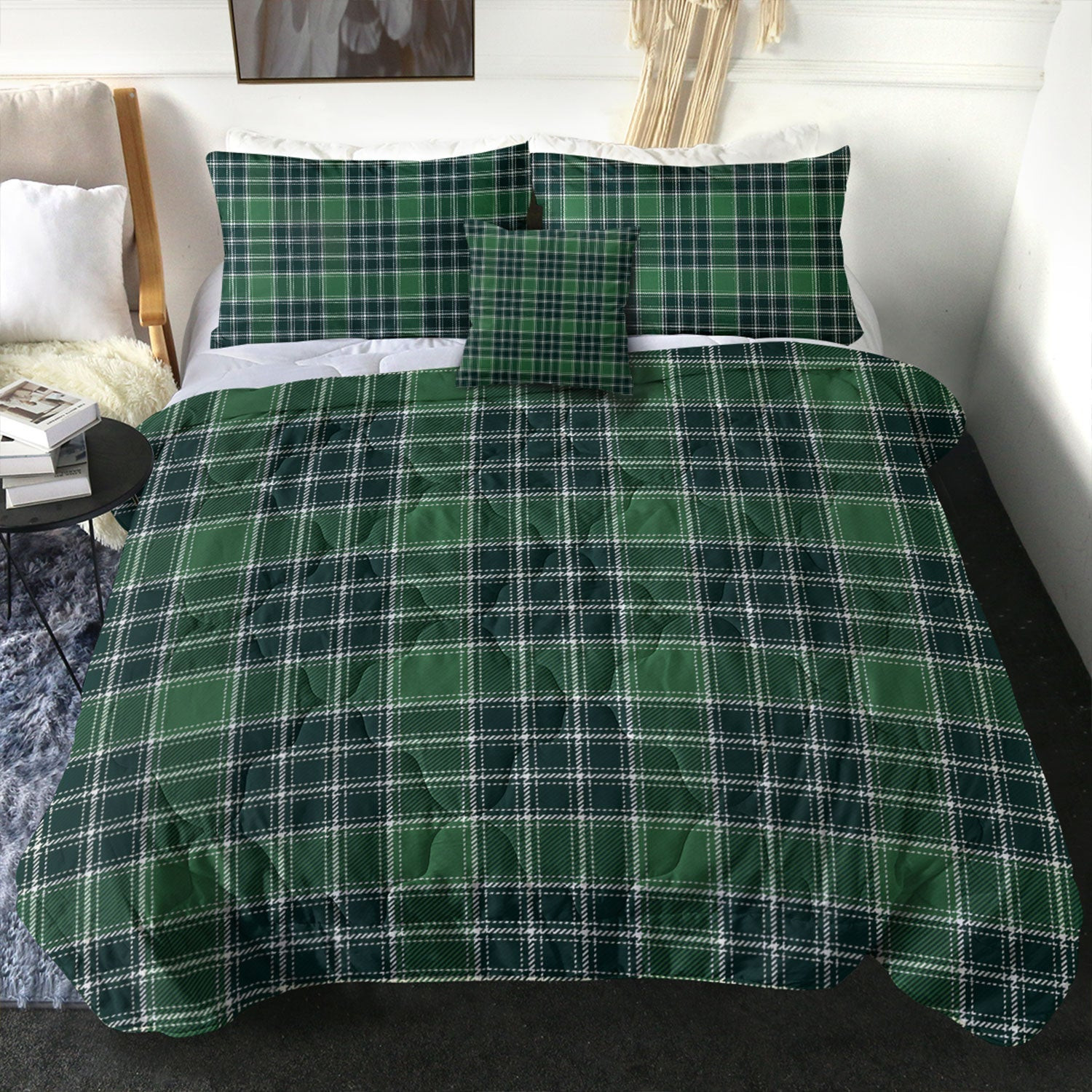 ScotsTee Shop Scottish MacDonald Lord of the Isles; Hunting Modern Clan Crest Tartan Plaid Comforter Set