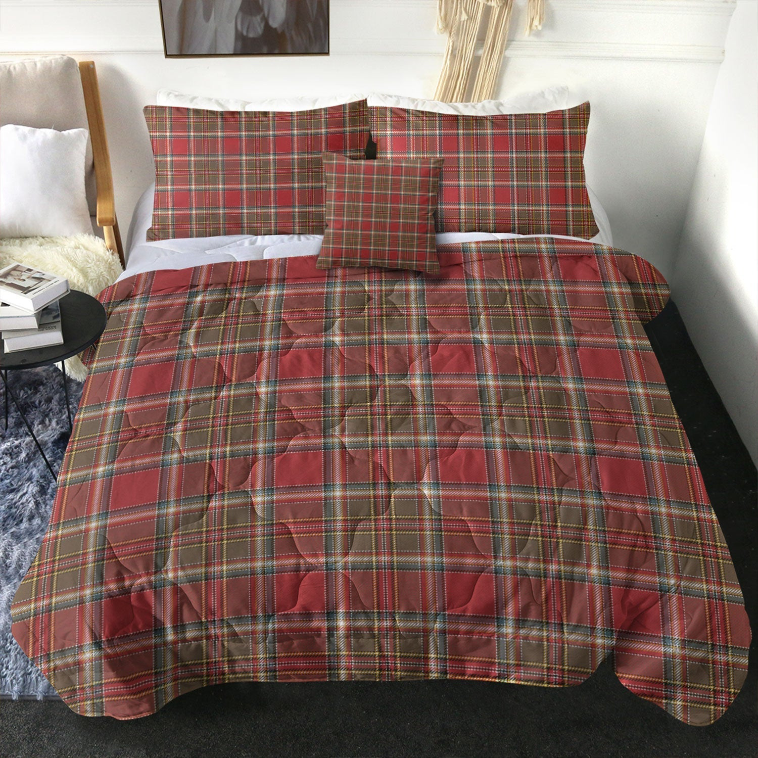ScotsTee Shop Scottish MacLeod of Gesto Weathered Clan Crest Tartan Plaid Comforter Set