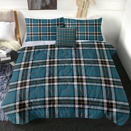 ScotsTee Shop Scottish Thomson Blue (MacThomas Blue Thompson Dress) Ancient Clan Crest Tartan Plaid Comforter Set