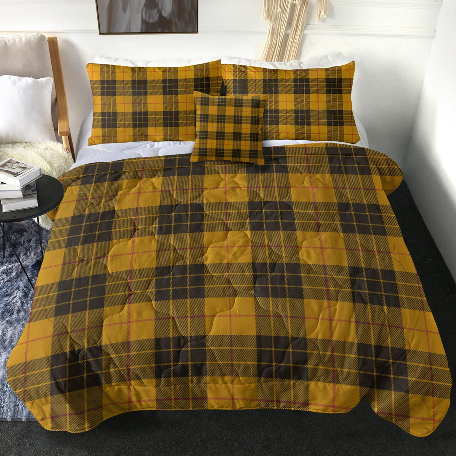 ScotsTee Shop Scottish MacLeod of Lewis Weathered Clan Crest Tartan Plaid Comforter Set