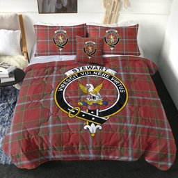 ScotsTee Shop Scottish Stewart of Fingask Weathered Clan Crest Tartan Plaid Comforter Set