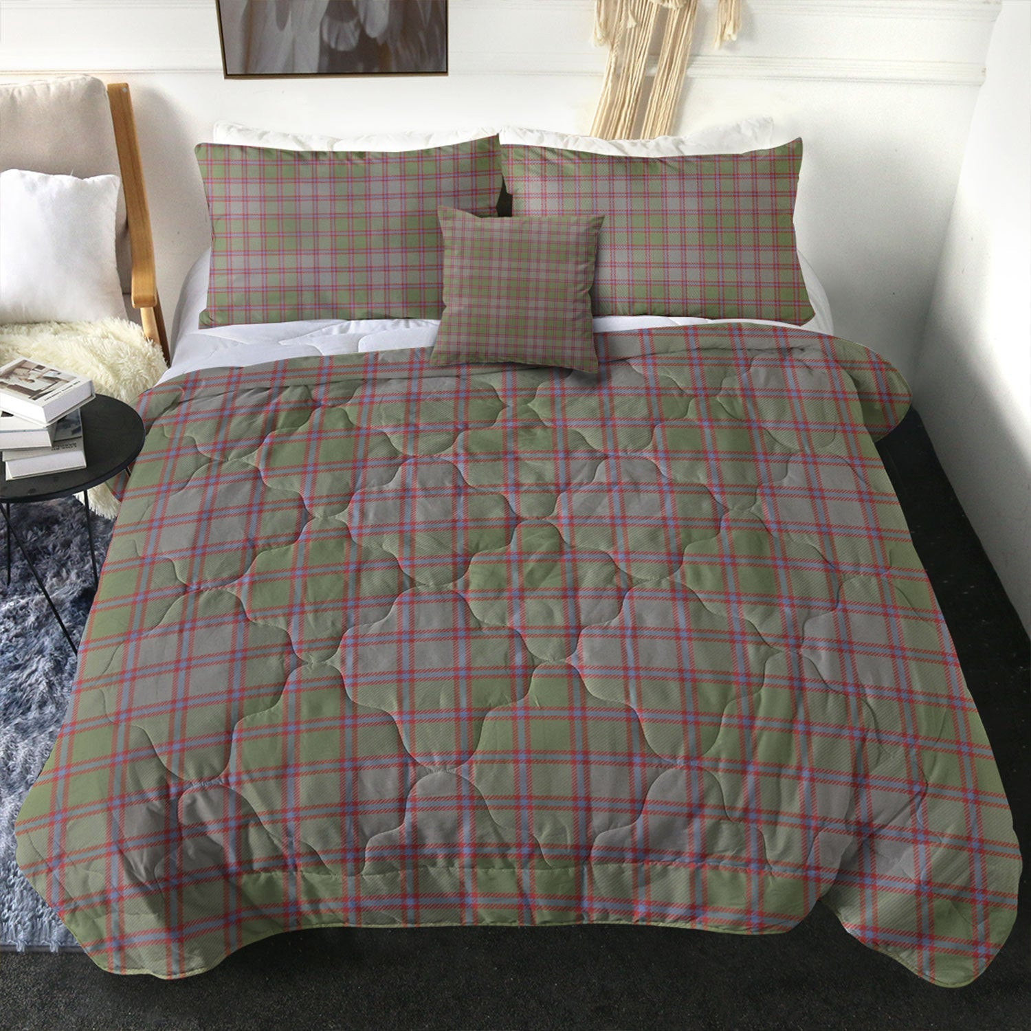 ScotsTee Shop Scottish MacPherson of Glentruim Weathered Clan Crest Tartan Plaid Comforter Set