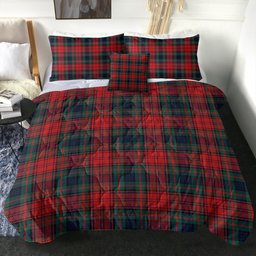 ScotsTee Shop Scottish Murray of Atholl Red Dress (Murray of Atholl; Red Dress) Modern Clan Crest Tartan Plaid Comforter Set