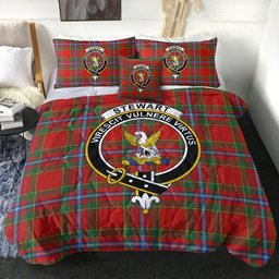 ScotsTee Shop Scottish Stewart of Fingask Modern Clan Crest Tartan Plaid Comforter Set