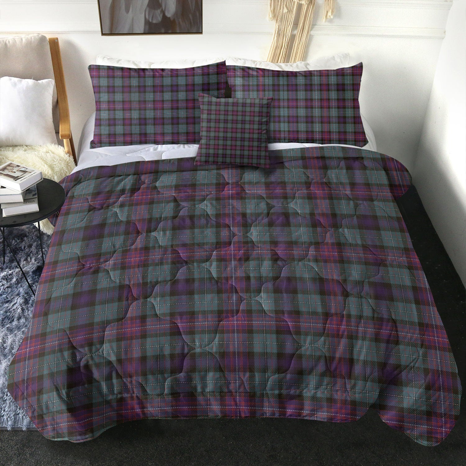ScotsTee Shop Scottish Rankin (Dalgliesh) Weathered Clan Crest Tartan Plaid Comforter Set