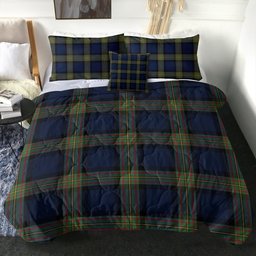 ScotsTee Shop Scottish MacLaren of Broich Modern Clan Crest Tartan Plaid Comforter Set