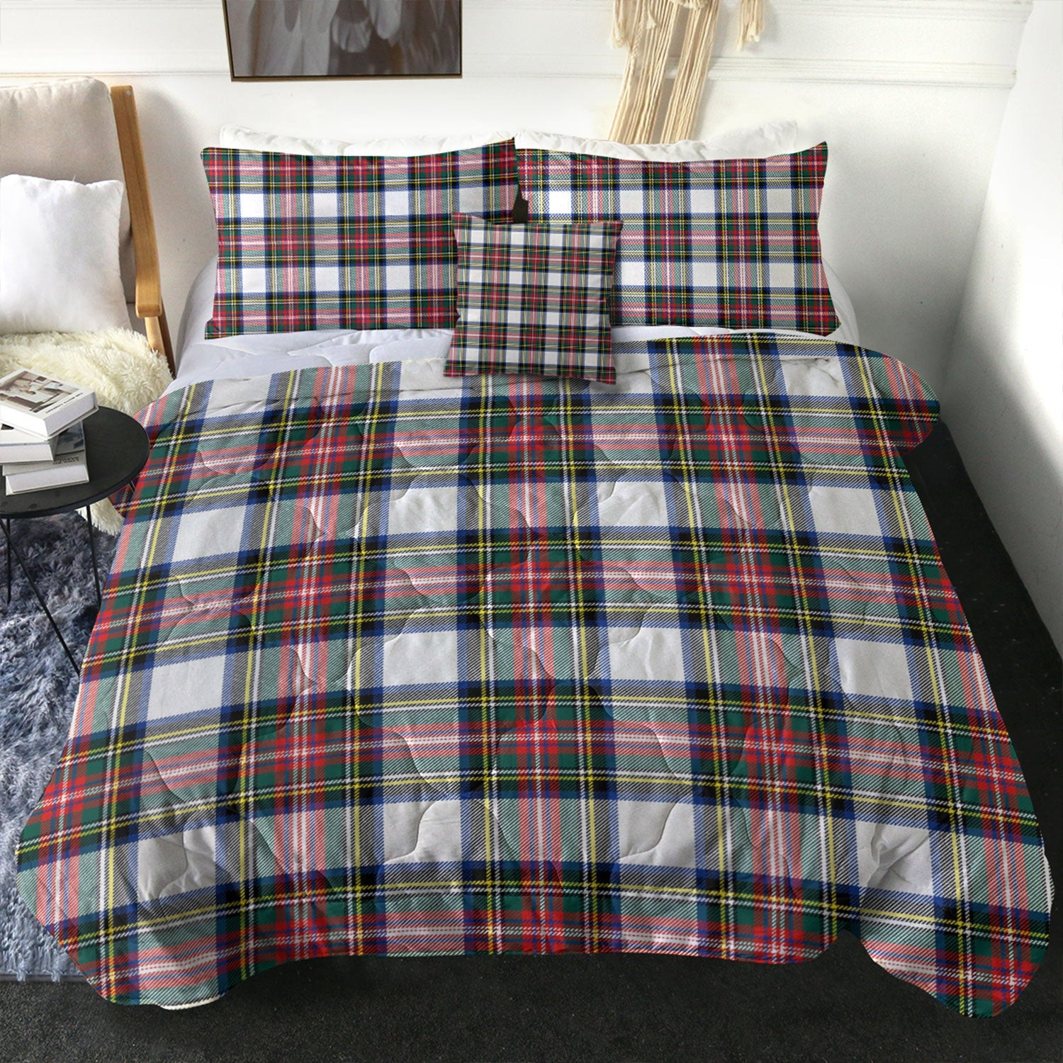 ScotsTee Shop Scottish Stewart Dress Modern Clan Crest Tartan Plaid Comforter Set