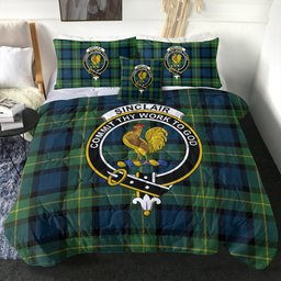 ScotsTee Shop Scottish Sinclair of Ulster Modern Clan Crest Tartan Plaid Comforter Set