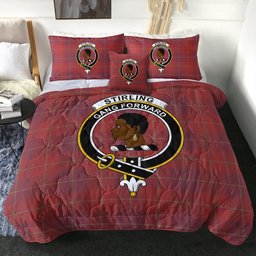 ScotsTee Shop Scottish Stirling of Keir Weathered Clan Crest Tartan Plaid Comforter Set