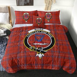 ScotsTee Shop Scottish Rose of Kilravock Ancient Clan Crest Tartan Plaid Comforter Set