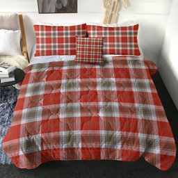 ScotsTee Shop Scottish MacLean of Duart Dress Red Ancient Clan Crest Tartan Plaid Comforter Set