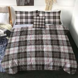 ScotsTee Shop Scottish MacPherson of Cluny Black & White Weathered Clan Crest Tartan Plaid Comforter Set