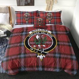 ScotsTee Shop Scottish MacLaine of LochBuie (Cockburn) (MacLaine of LochBuie) Weathered Clan Crest Tartan Plaid Comforter Set