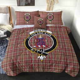 ScotsTee Shop Scottish Ogilvie of Airlie Weathered Clan Crest Tartan Plaid Comforter Set