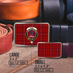 Scottish Rose of Kilravock Clan Tartan Belt Buckles - Classic Scottish Plaid Tartan Plaid