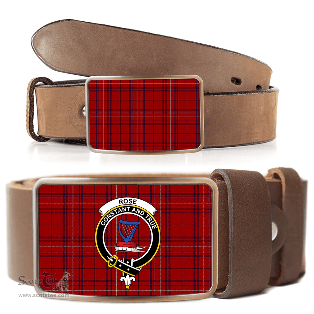 Scottish Rose of Kilravock Clan Tartan Belt Buckles - Classic Scottish Plaid Tartan Plaid