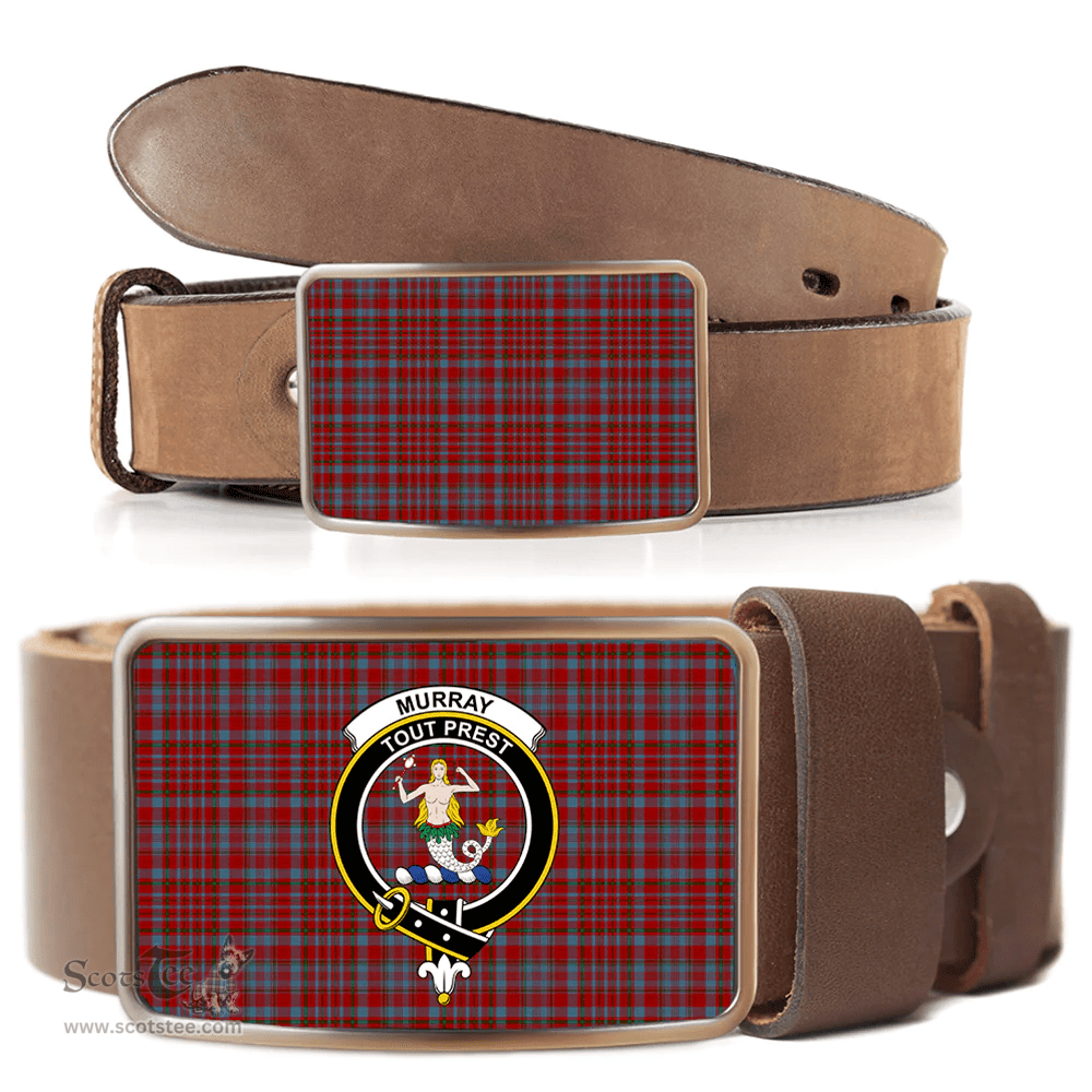 Scottish Murray of Polmaise Clan Tartan Belt Buckles - Classic Scottish Plaid Tartan Plaid