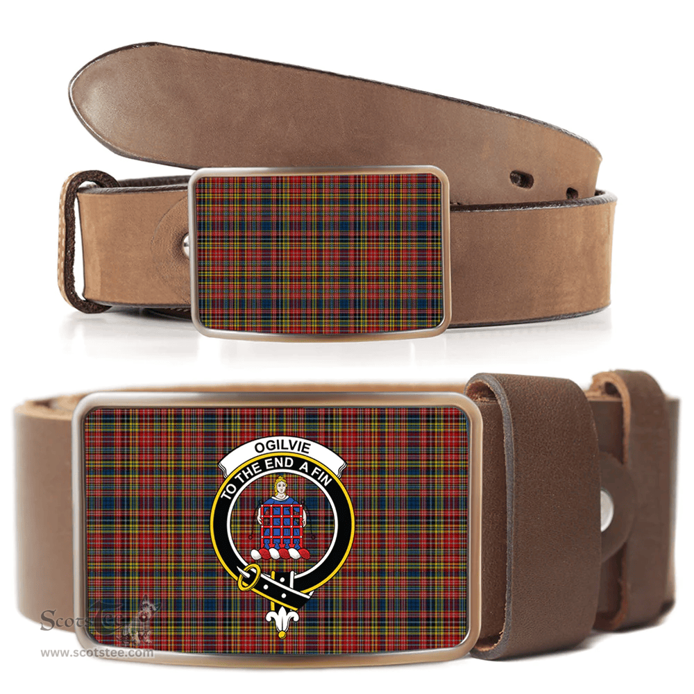 Scottish Ogilvie (Ogilvy) 02 Clan Tartan Belt Buckles - Classic Scottish Plaid Tartan Plaid