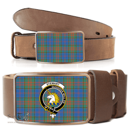 Scottish Stewart of Appin Hunting Ancient Clan Tartan Belt Buckles - Classic Scottish Plaid Tartan Plaid