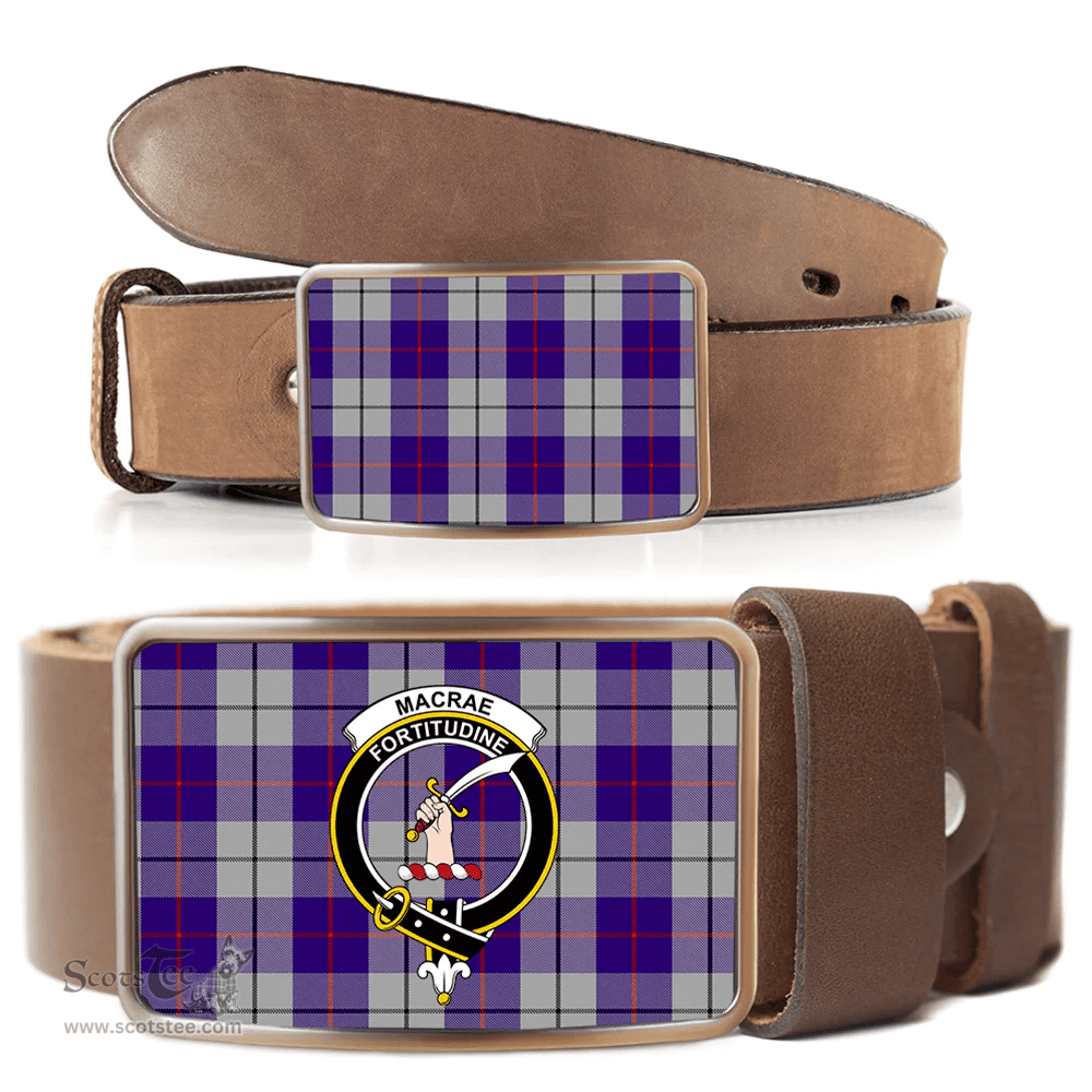 Scottish MacRae Dress Purple Clan Tartan Belt Buckles - Classic Scottish Plaid Tartan Plaid