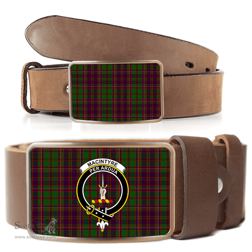 Scottish MacIntyre and Glenorchy Clan Tartan Belt Buckles - Classic Scottish Plaid Tartan Plaid