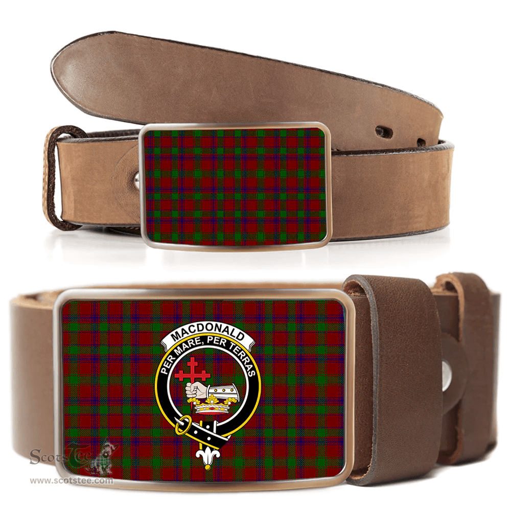 Scottish MacDonald of Aird and Valley Clan Tartan Belt Buckles - Classic Scottish Plaid Tartan Plaid