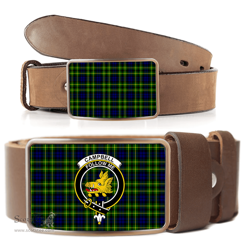 Scottish Campbell of Breadalbane Modern Clan Tartan Belt Buckles - Classic Scottish Plaid Tartan Plaid