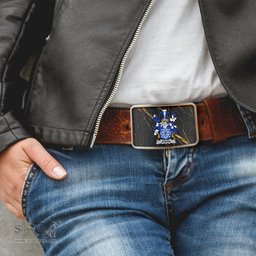 ScotsTee Shop Irish Atkins Coat of Arms Irish Family Crest Irish Belt Bucker