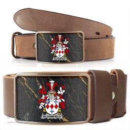 ScotsTee Shop Irish Bloomfield Coat of Arms Irish Family Crest Irish Belt Bucker
