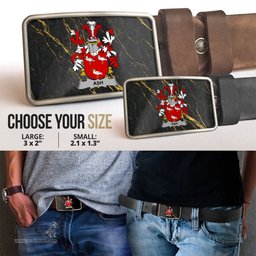 ScotsTee Shop Irish Ash Coat of Arms Irish Family Crest Irish Belt Bucker