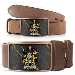 ScotsTee Shop Irish Castell Coat of Arms Irish Family Crest Irish Belt Bucker