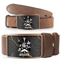 ScotsTee Shop Irish Duffield Coat of Arms Irish Family Crest Irish Belt Bucker