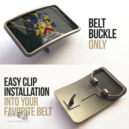 ScotsTee Shop Irish Cosker or McCosker Coat of Arms Irish Family Crest Irish Belt Bucker