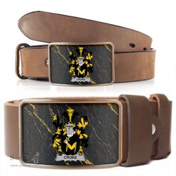 ScotsTee Shop Irish Croke Coat of Arms Irish Family Crest Irish Belt Bucker