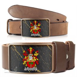 ScotsTee Shop Irish Burroughs Coat of Arms Irish Family Crest Irish Belt Bucker