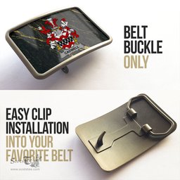 ScotsTee Shop Irish Cadwell or Caddell Coat of Arms Irish Family Crest Irish Belt Bucker