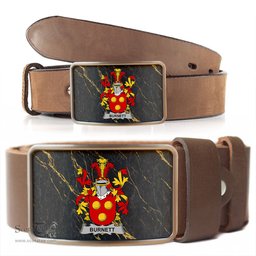 ScotsTee Shop Irish Burnett Coat of Arms Irish Family Crest Irish Belt Bucker