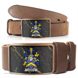 ScotsTee Shop Irish Dobbyn Coat of Arms Irish Family Crest Irish Belt Bucker
