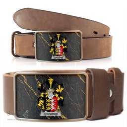 ScotsTee Shop Irish Considine or McConsidine Coat of Arms Irish Family Crest Irish Belt Bucker