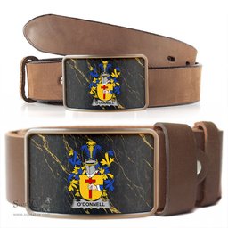 ScotsTee Shop Irish Donnell or O Donnell Coat of Arms Irish Family Crest Irish Belt Bucker